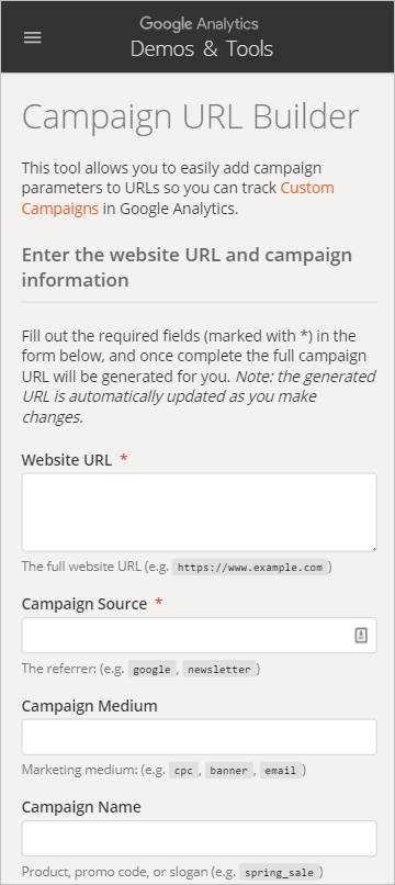 Для создания личных урлов воспользуйтесь специальным сервисом от Google Campaign URL Builder