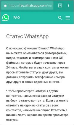 Статус в WhatsApp — это то же самое, что и Сториз в Инстаграм