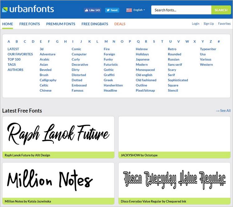 Urban Fonts (urbanfonts.com)