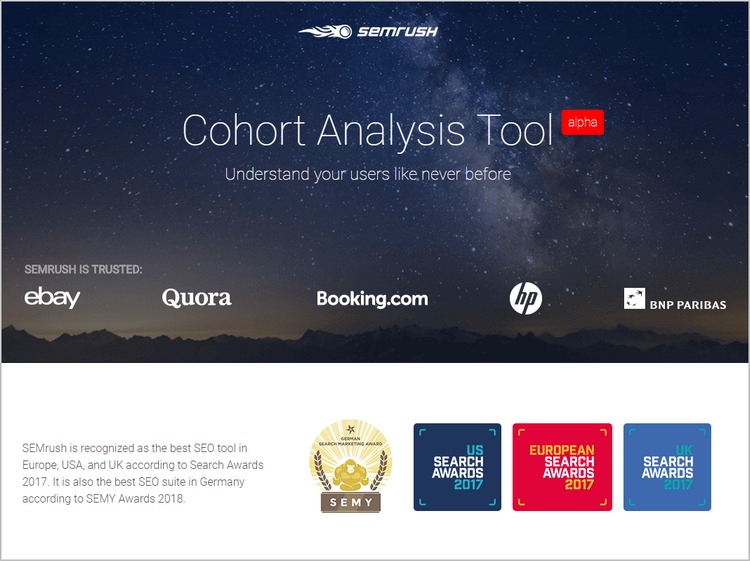 “Cohort Analysis” дает возможность выстраивать маркетинговые когорты на основе информации, загружаемой посетителем.